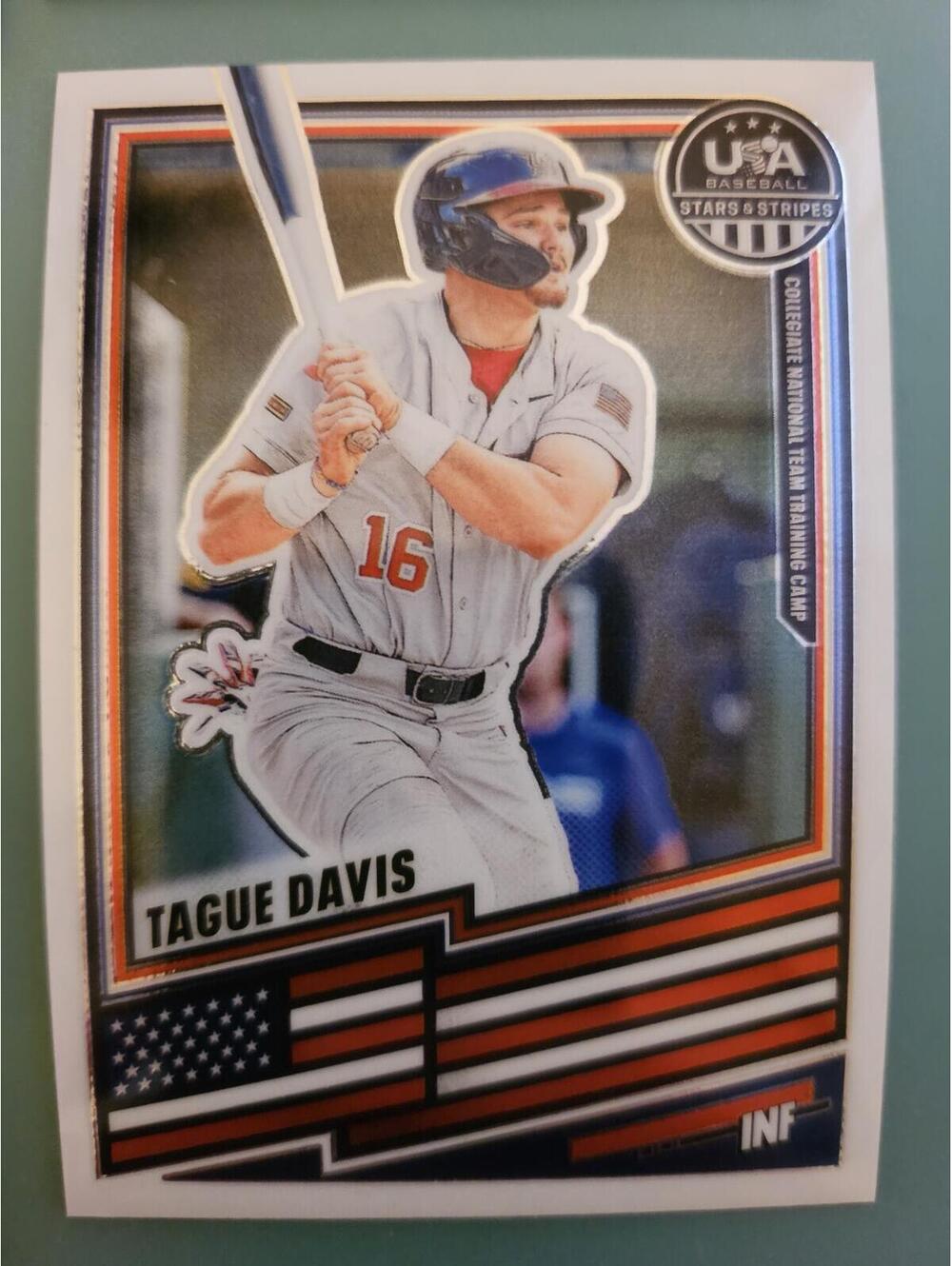 2026 Panini Stars & Stripes Prizm USA Baseball #165 Tague Davis